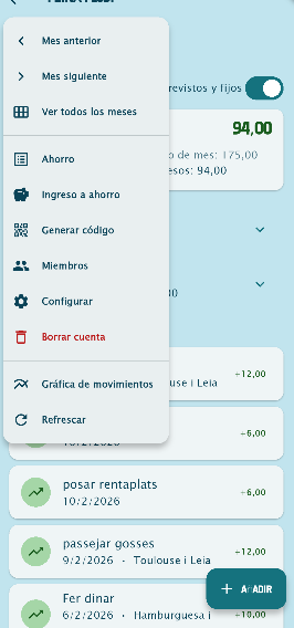 EcoPulse — menú lateral